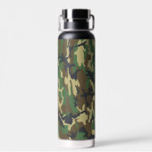 Woodland Camo Insulated Bottle for Camping, Hiking ウォーターボトル (背面)