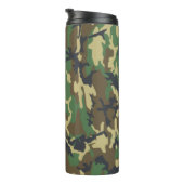 Woodland Camo Pattern Travel Mug タンブラー (回転右)