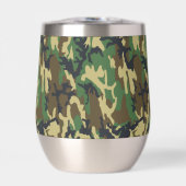 Woodland Camo Tumbler for Camping, Hunting,  (正面)