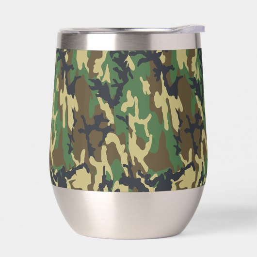 Woodland Camo Tumbler for Camping, Hunting,  (左面)