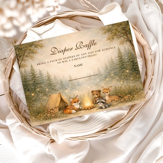 Woodland Campfire Diapper Raffle エンクロージャーカード