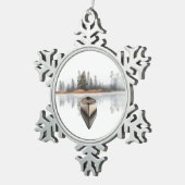 Woodland Canoe  Holiday Ornament スノーフレークピューターオーナメント (右)