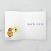 Woodland carol singers traditional Christmas card カード (内部)