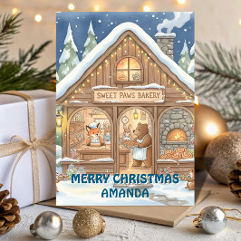 Woodland Christmas Bakery Kids Card シーズンカード