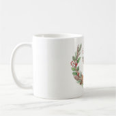 Woodland Christmas Deer Mug, Cute Holiday Fawn Cup コーヒーマグカップ (左)