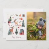Woodland Christmas Photo Card 招待状 (正面)