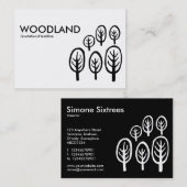 Woodland (Chubby) – 白黒 名刺 (正面/裏面)