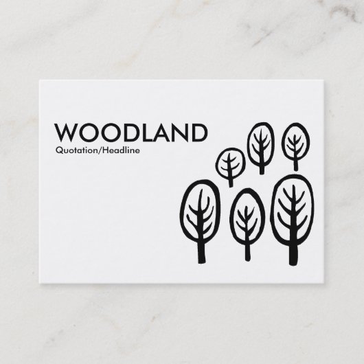 Woodland (Chubby) – 白黒 名刺 (正面)