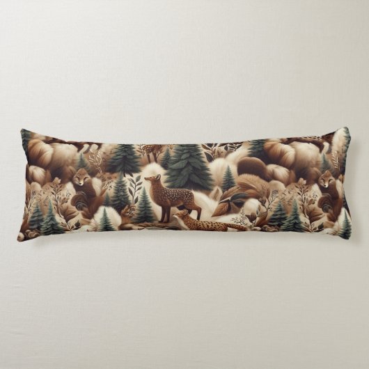 Woodland Comfort Faux Fur ボディピロー (正面)
