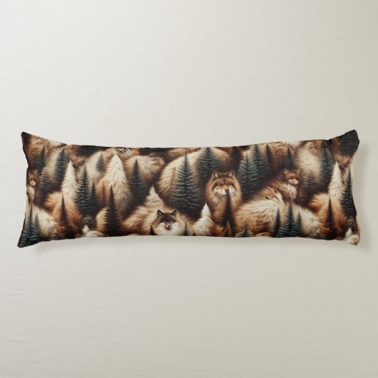 Woodland Comfort Faux Fur  ボディピロー (正面)