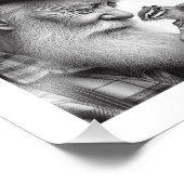 Woodland Companions Old Man with Chipmunk Wall Art フォトプリント (角)