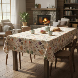 Woodland Cozy Cabin Family Dining テーブルクロス