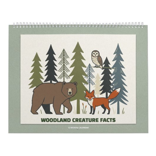 Woodland Creature Facts Calendar カレンダー (カバー)