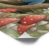 Woodland Creature Gnome baby shower poster ポスター (コーナー)