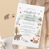 Woodland Creatures Baby Shower Invitation 便箋