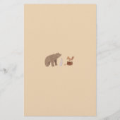 Woodland Creatures Baby Shower Invitation 便箋 (裏面)