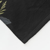 Woodland Crow Botanical Wreath Milestone フリースブランケット (角)