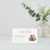 Woodland Cute Baby Bear Diaper Raffle Card エンクロージャーカード (スタンド正面)