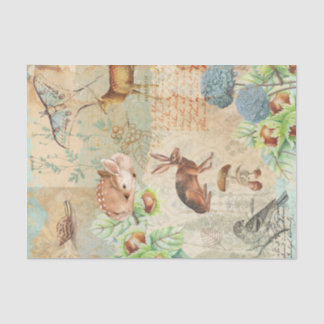 Woodland Decoupage Forest Wildlife Deer, rabbit 薄葉紙