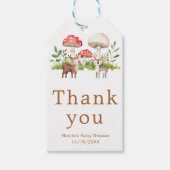 Woodland Deer Baby Shower ギフトタグ (正面)