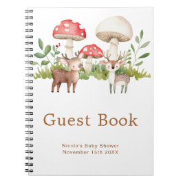 Woodland Deer Baby Shower Guest Book ノートブック