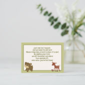 Woodland Deer / Bear Enclosure Book Request Card エンクロージャーカード (スタンド正面)