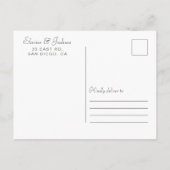 Woodland Deer Floral Antler Save the date 案内ポストカード (裏面)