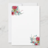 Woodland Deer Floral Antler Winter Wedding 招待状 (裏面)