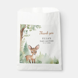 Woodland Deer Forest Neutral Baby Shower フェイバーバッグ