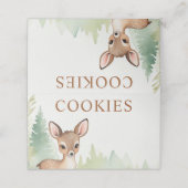 Woodland Deer Forest Neutral Baby Shower Cookies プレイスカード (外部開封)
