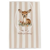Woodland Deer Thank You Rustic Forest ミディアムペーパーバッグ (正面)