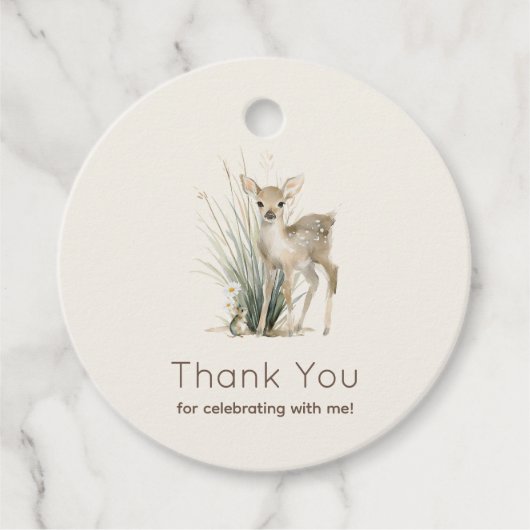 Woodland Deer Thank You Tag フェイバータグ (正面)