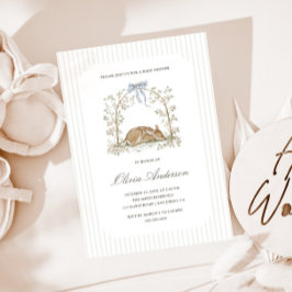 Woodland Dreams Fawn Cottage Baby Shower 招待状