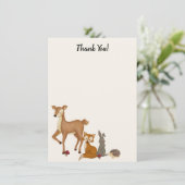 Woodland Enchanted Forest Thank You Notes サンキューカード (スタンド正面)