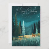 Woodland Evergreen Forest Holiday Scene シーズンカード (正面)