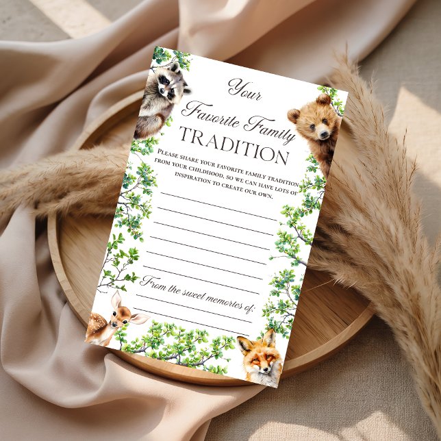 Woodland Family Tradition Baby Shower Advice (クリエイターアップロード済み)