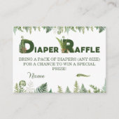 Woodland Fern & Mushroom Diaper Raffle Forest エンクロージャーカード (正面)