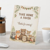 Woodland Forest Animal Baby Shower 台座サイン (インサイチュ)