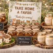 Woodland Forest Animal Baby Shower 台座サイン