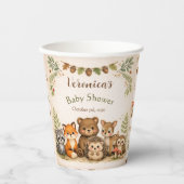 Woodland Forest Animal Baby Shower 紙コップ (正面)