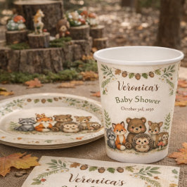 Woodland Forest Animal Baby Shower 紙コップ