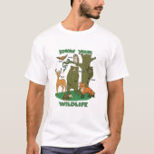Woodland forest animal Creature Educational outfit Tシャツ (正面)