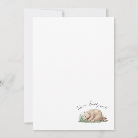 Woodland Forest Animals Adventure Baby Shower 招待状 (裏面)