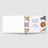 Woodland Forest Animals Baby Shower ゲストブック (全面)