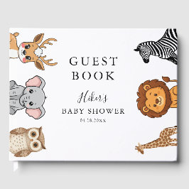 Woodland Forest Animals Baby Shower ゲストブック