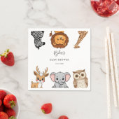 Woodland Forest Animals Baby Shower スタンダードカクテルナプキン (インサイチュ)