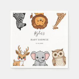 Woodland Forest Animals Baby Shower スタンダードカクテルナプキン