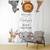 Woodland Forest Animals Baby Shower タペストリー (インサイチュ)