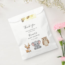 Woodland Forest Animals Baby Shower フェイバーバッグ
