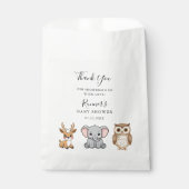 Woodland Forest Animals Baby Shower フェイバーバッグ (正面)